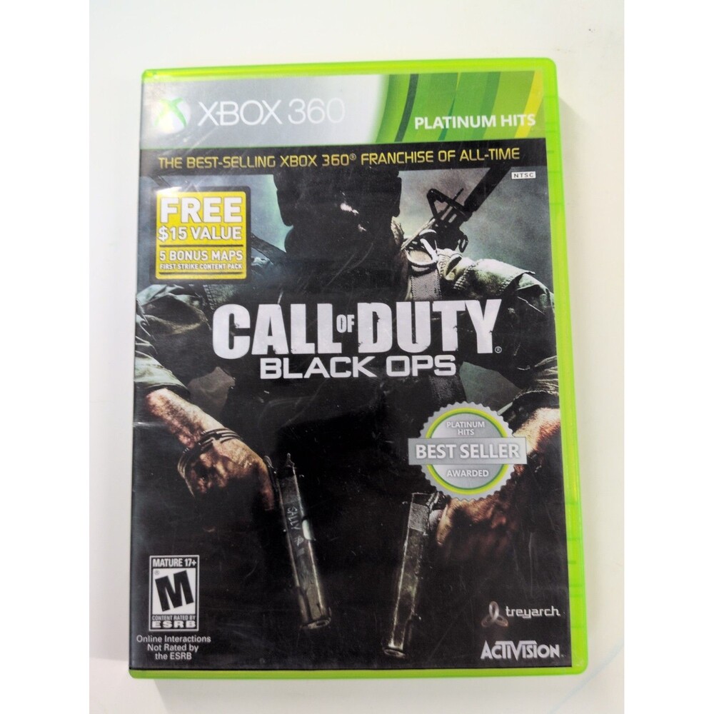 Call Of Duty Black Ops Limited Edition Platinum Hits Xbox 360 Complete Tested